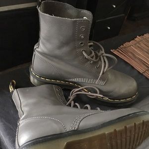 Gray Doc Martens